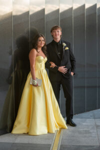 Pre-formal movement Photography Yellow Gown Granite entrance RACV Hotel, Gold Coast